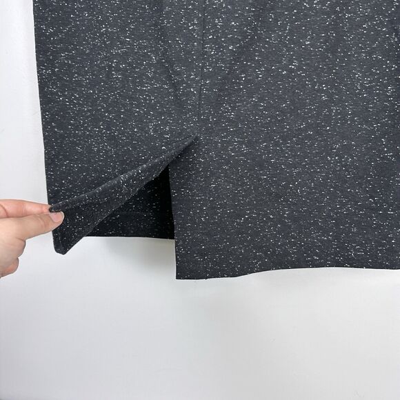 J. Jill Ponte Skirt Size Medium Petite Speckled Dark Gray Black Elastic Waist - Picture 4 of 7